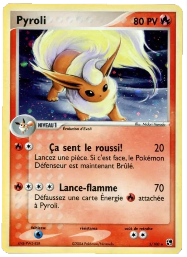 Carte Pyroli de l'extension EX Tempête de sable, numéro 5/100