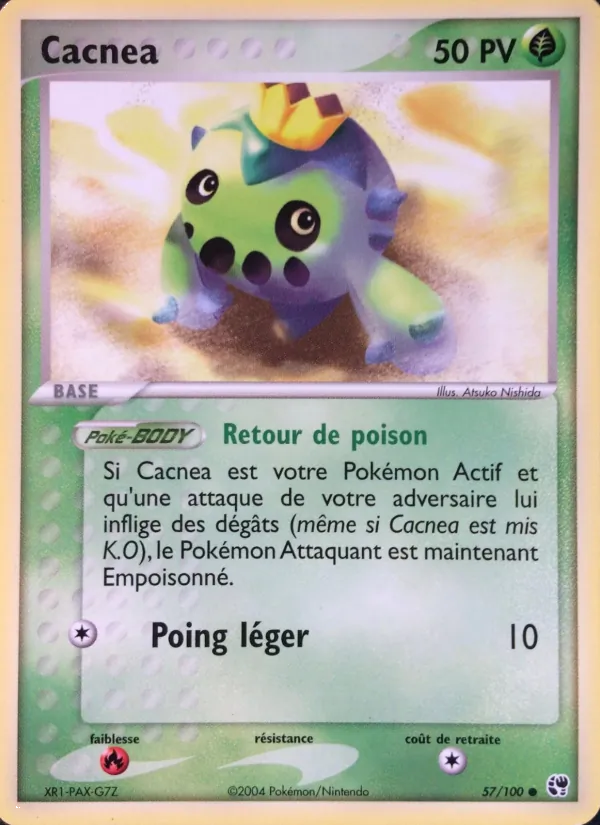 Carte Cacnea de l'extension EX Tempête de sable, numéro 57/100
