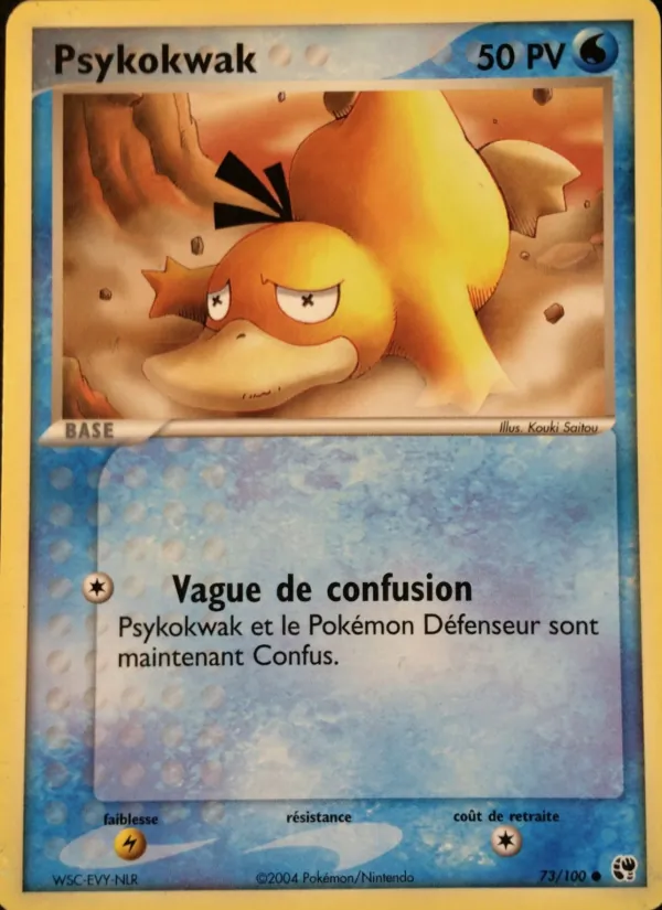 Carte Psykokwak de l'extension EX Tempête de sable, numéro 73/100