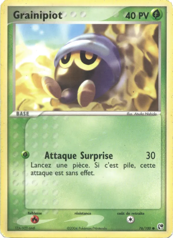 Carte Grainipiot de l'extension EX Tempête de sable, numéro 76/100