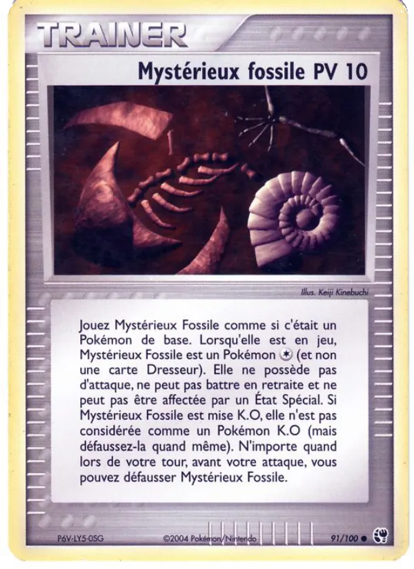 Carte Mystérieux fossile de l'extension EX Tempête de sable, numéro 91/100