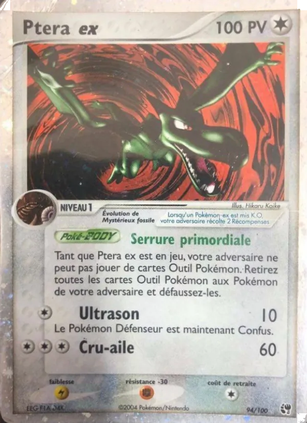 Carte Ptera ex de l'extension EX Tempête de sable, numéro 94/100