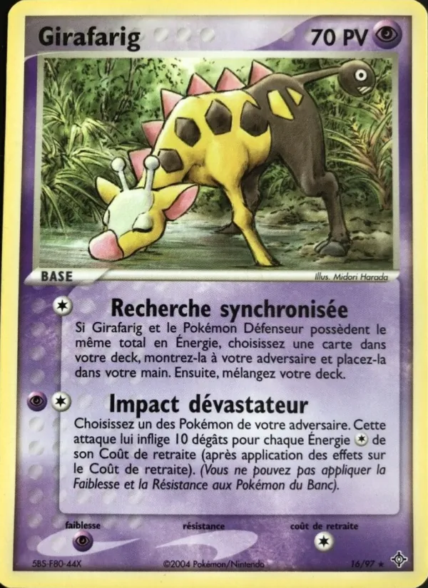 Carte Girafarig de l'extension EX Dragon, numéro 16/97
