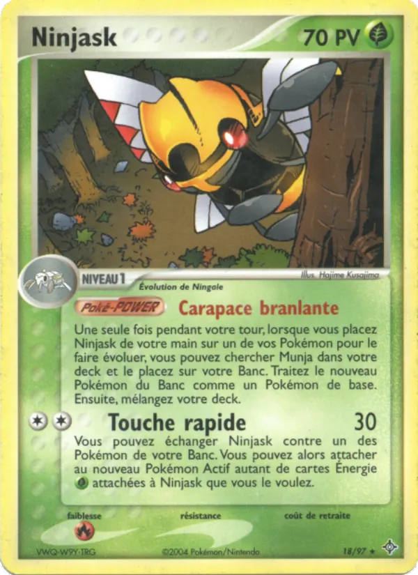 Carte Ninjask de l'extension EX Dragon, numéro 18/97