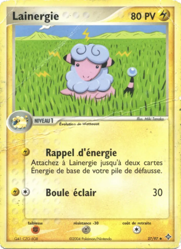 Carte Lainergie de l'extension EX Dragon, numéro 27/97