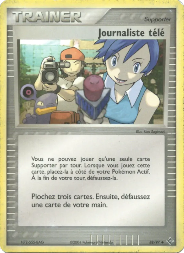 Carte Journaliste télé de l'extension EX Dragon, numéro 88/97