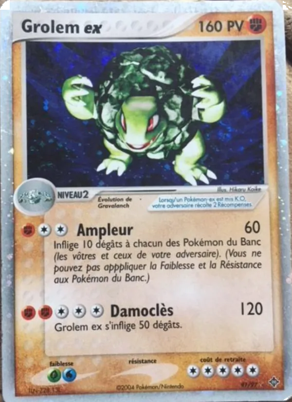 Carte Grolem ex de l'extension EX Dragon, numéro 91/97
