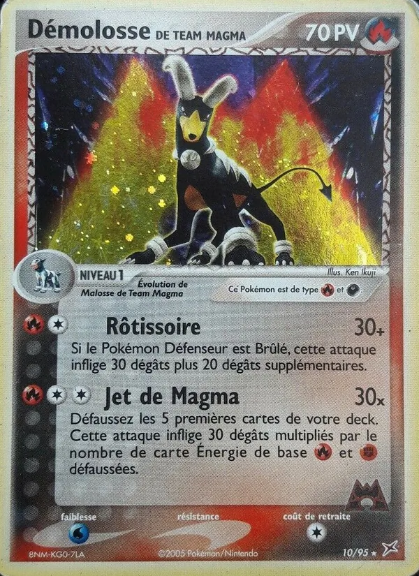 Carte Démolosse de Team Magma de l'extension EX Team Magma vs Team Aqua, numéro 10/95