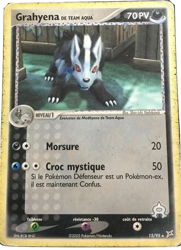 Carte Grahyena de Team Aqua de l'extension EX Team Magma vs Team Aqua, numéro 15/95