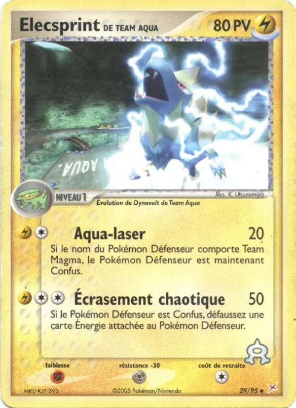 Carte Elecsprint de Team Aqua de l'extension EX Team Magma vs Team Aqua, numéro 29/95