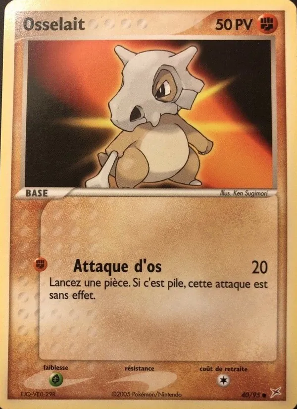 Carte Osselait de l'extension EX Team Magma vs Team Aqua, numéro 40/95