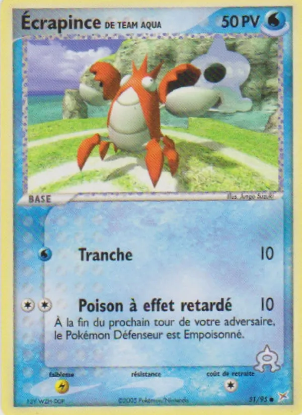 Carte Écrapince de Team Aqua de l'extension EX Team Magma vs Team Aqua, numéro 51/95