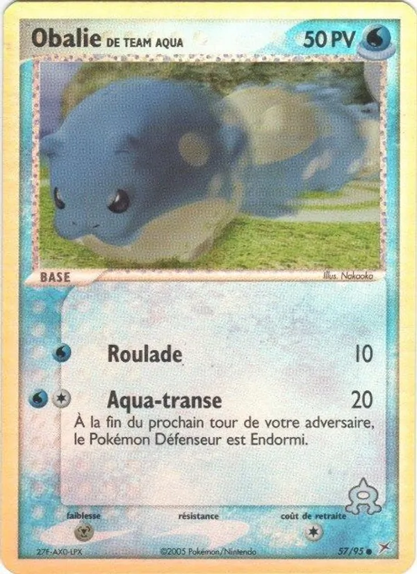 Carte Obalie de Team Aqua de l'extension EX Team Magma vs Team Aqua, numéro 57/95