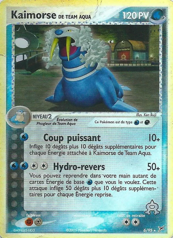 Carte Kaimorse de Team Aqua de l'extension EX Team Magma vs Team Aqua, numéro 6/95