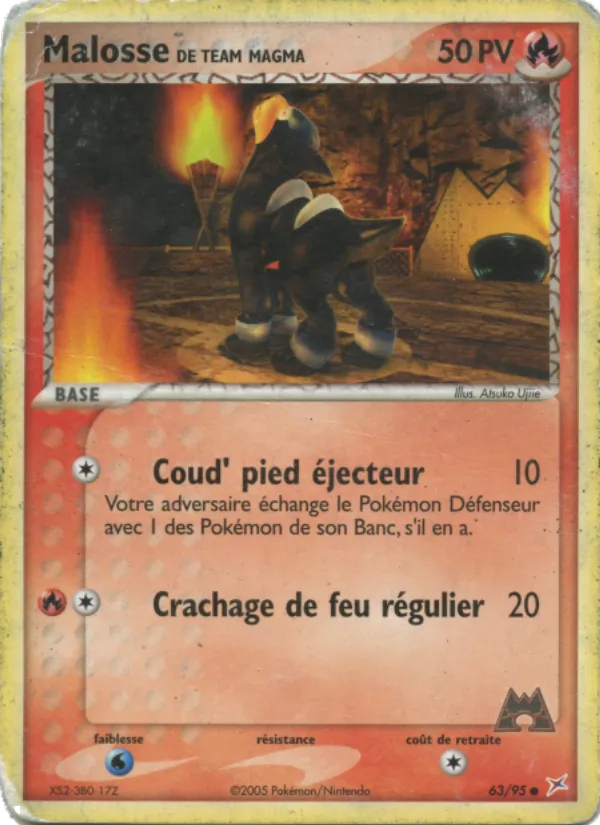 Carte Malosse de Team Magma de l'extension EX Team Magma vs Team Aqua, numéro 63/95