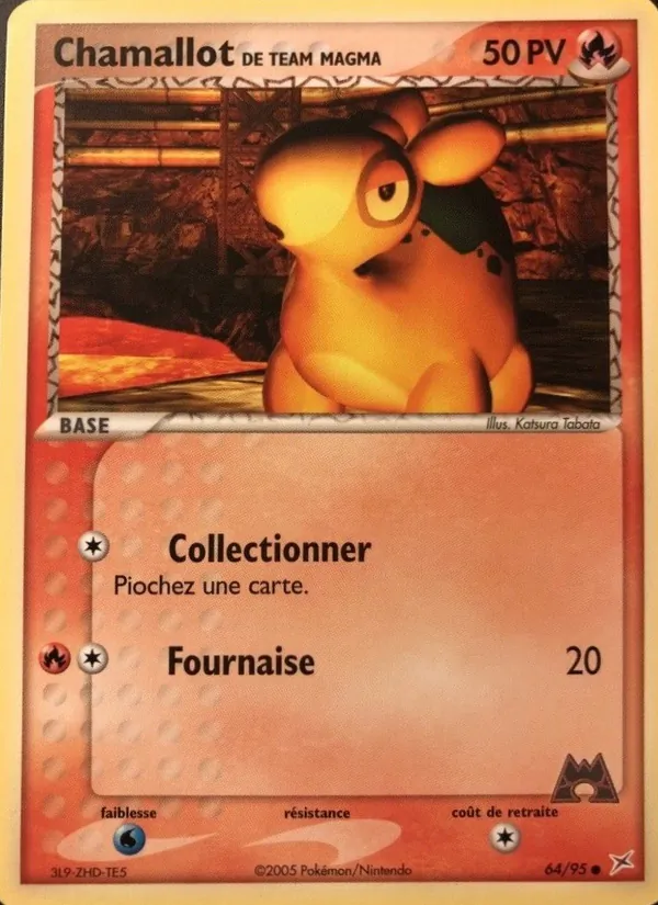 Carte Chamallot de Team Magma de l'extension EX Team Magma vs Team Aqua, numéro 64/95