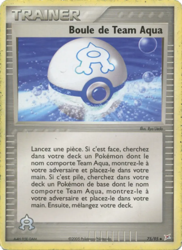 Carte Boule de Team Aqua de l'extension EX Team Magma vs Team Aqua, numéro 75/95