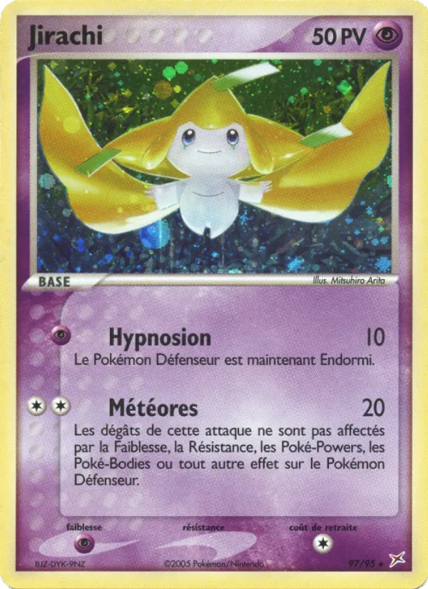 Carte Jirachi de l'extension EX Team Magma vs Team Aqua, numéro 97/95