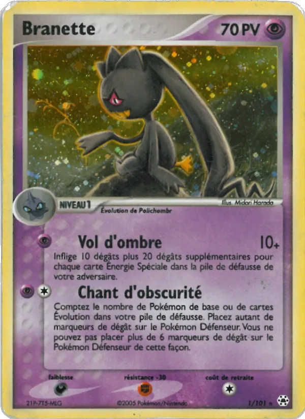 Carte Branette de l'extension EX Légendes Oubliées, numéro 1/101