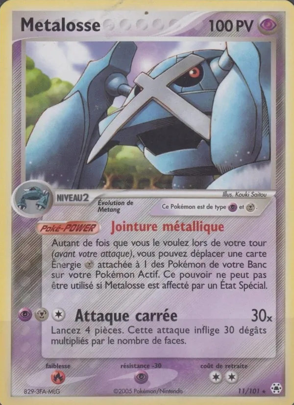 Carte Métalosse de l'extension EX Légendes Oubliées, numéro 11/101