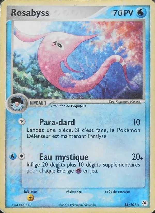 Carte Rosabyss de l'extension EX Légendes Oubliées, numéro 18/101