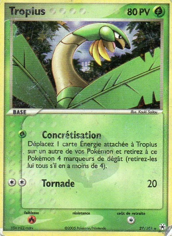 Carte Tropius de l'extension EX Légendes Oubliées, numéro 27/101