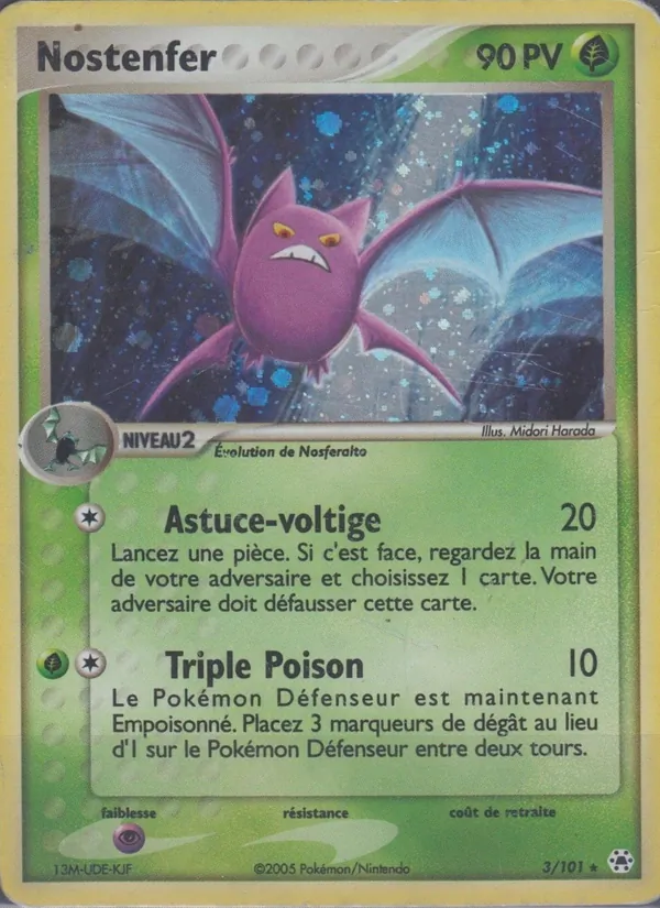 Carte Nostenfer de l'extension EX Légendes Oubliées, numéro 3/101