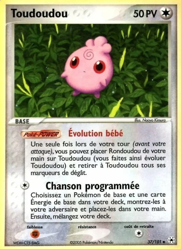 Carte Toudoudou de l'extension EX Légendes Oubliées, numéro 37/101