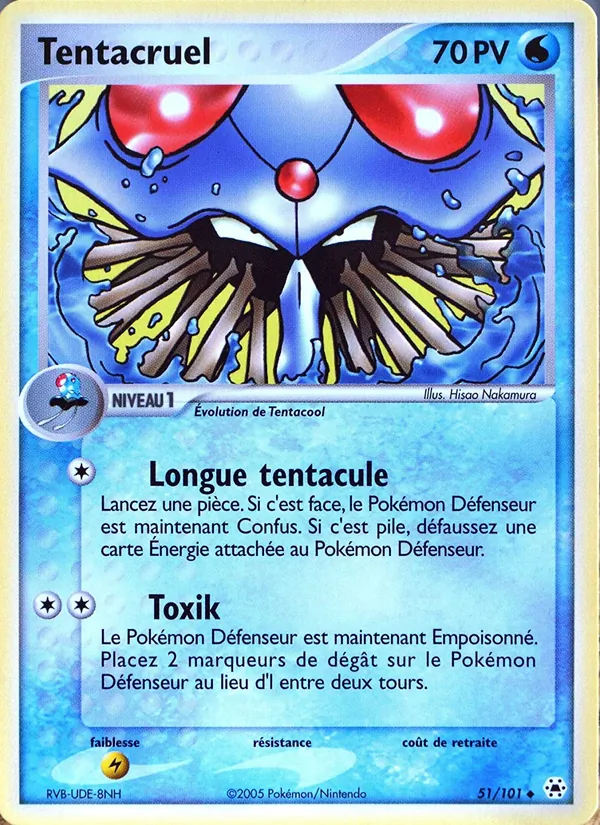 Carte Tentacruel de l'extension EX Légendes Oubliées, numéro 51/101