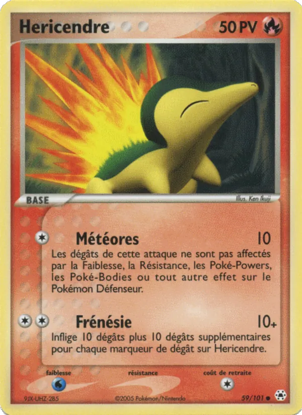 Carte Héricendre de l'extension EX Légendes Oubliées, numéro 59/101