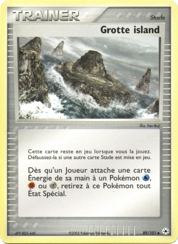 Carte Grotte island de l'extension EX Légendes Oubliées, numéro 89/101