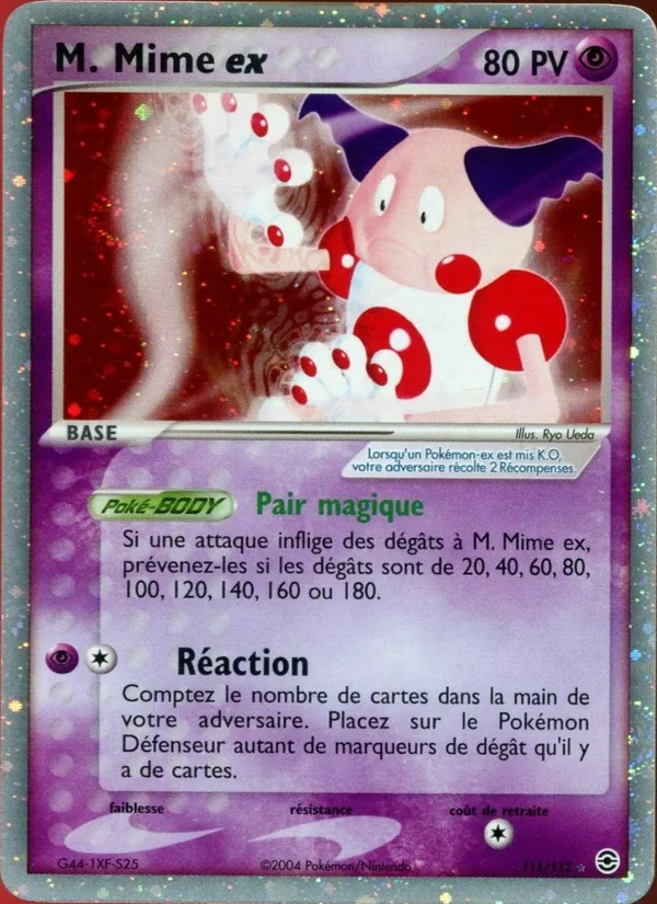 Carte M. Mime ex de l'extension EX Rouge Feu & Vert Feuille, numéro 111/112