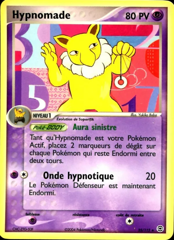 Carte Hypnomade de l'extension EX Rouge Feu & Vert Feuille, numéro 25/112
