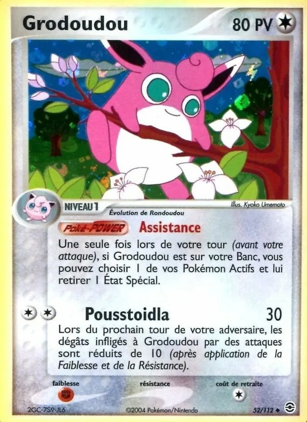 Carte Grodoudou de l'extension EX Rouge Feu & Vert Feuille, numéro 52/112