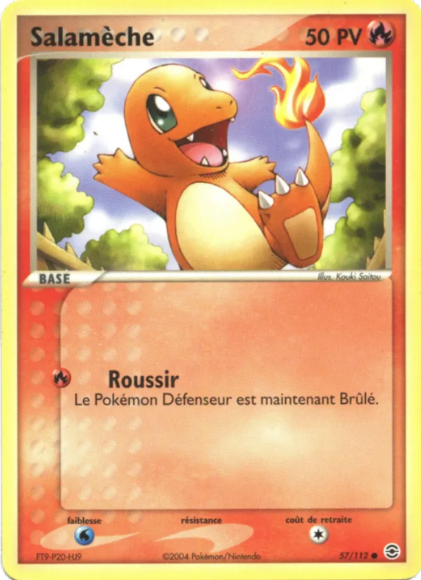 Carte Salamèche de l'extension EX Rouge Feu & Vert Feuille, numéro 57/112