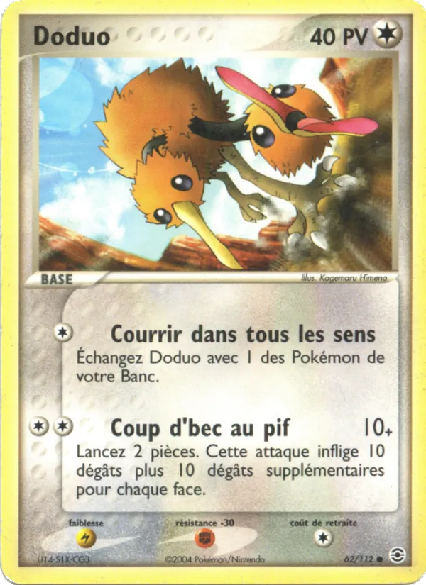 Carte Doduo de l'extension EX Rouge Feu & Vert Feuille, numéro 62/112