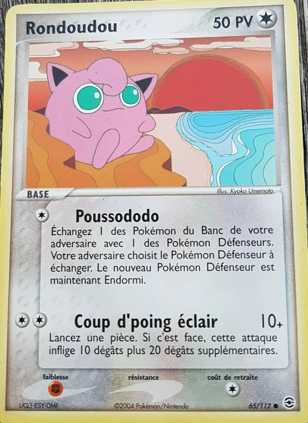 Carte Rondoudou de l'extension EX Rouge Feu & Vert Feuille, numéro 65/112