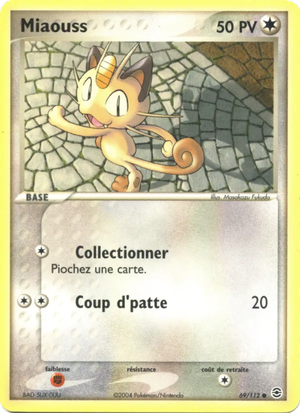 Carte Miaouss de l'extension EX Rouge Feu & Vert Feuille, numéro 69/112