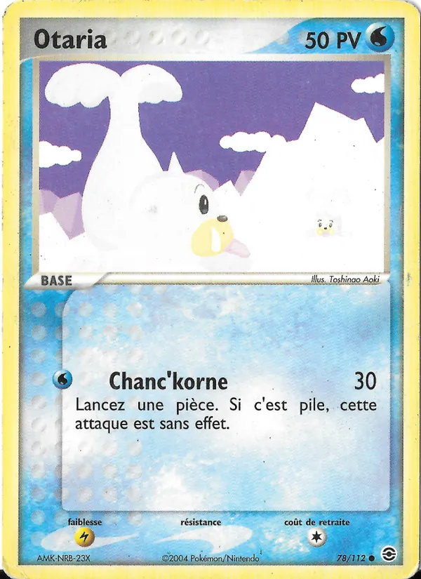 Carte Otaria de l'extension EX Rouge Feu & Vert Feuille, numéro 78/112