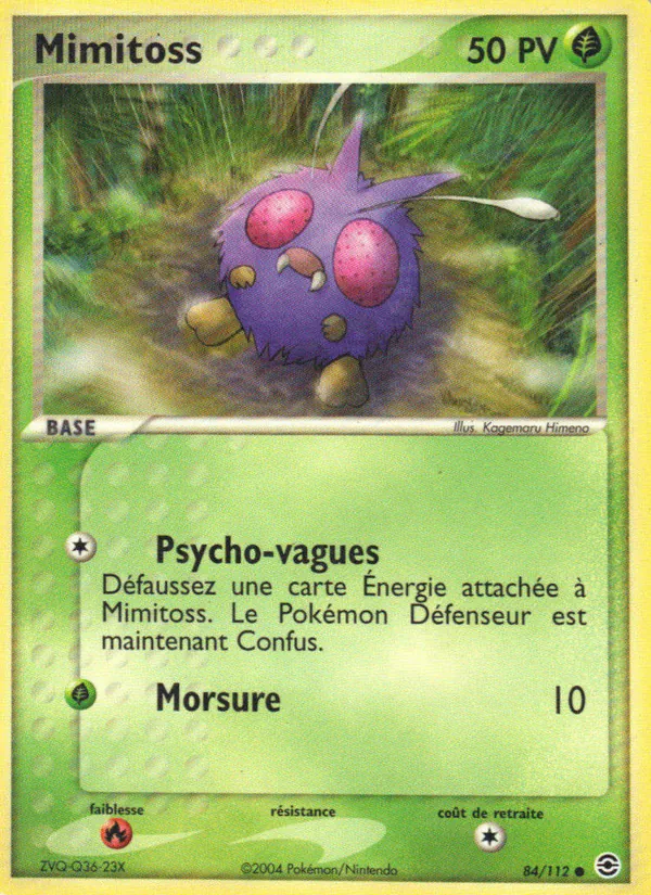 Carte Mimitoss de l'extension EX Rouge Feu & Vert Feuille, numéro 84/112