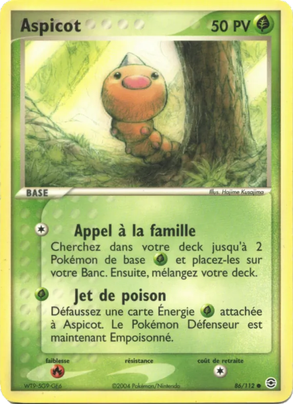 Carte Aspicot de l'extension EX Rouge Feu & Vert Feuille, numéro 86/112