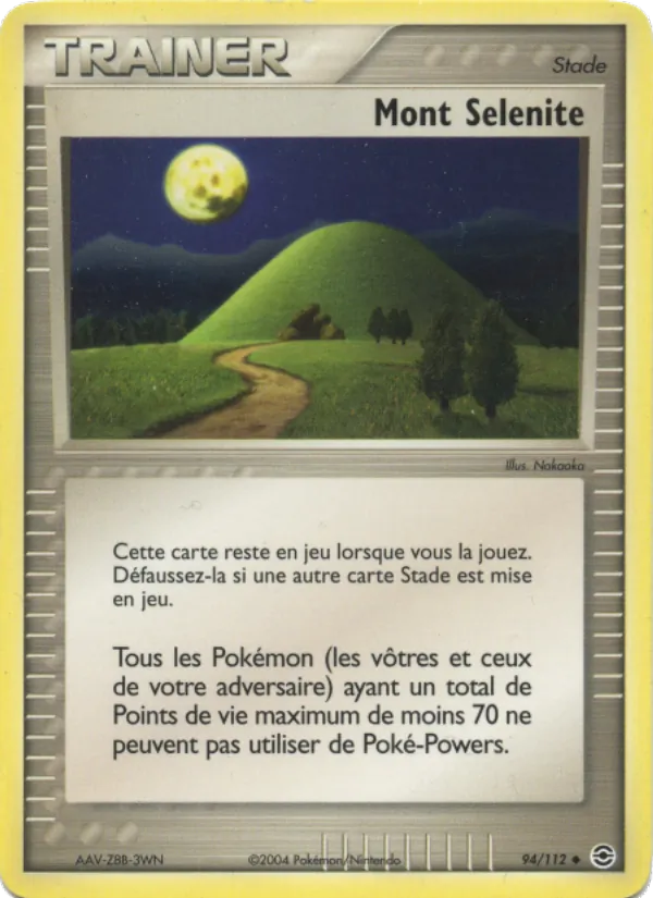 Carte Mont Selenite de l'extension EX Rouge Feu & Vert Feuille, numéro 94/112