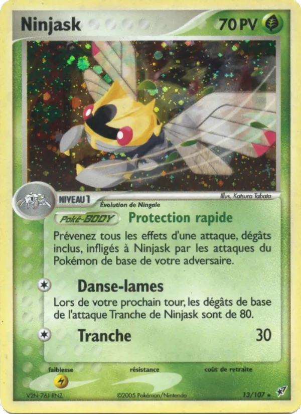 Carte Ninjask de l'extension EX Deoxys, numéro 13/107