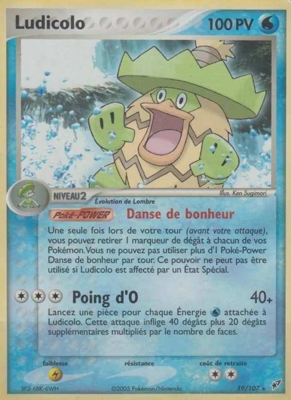 Carte Ludicolo de l'extension EX Deoxys, numéro 19/107