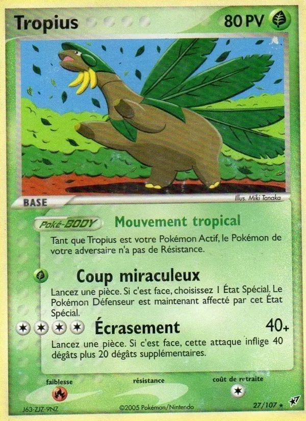 Carte Tropius de l'extension EX Deoxys, numéro 27/107