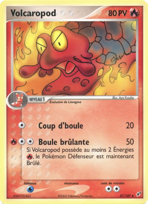 Carte Volcaropod de l'extension EX Deoxys, numéro 37/107