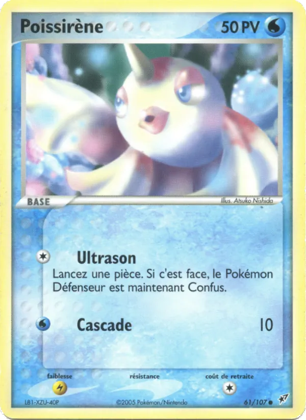 Carte Poissirène de l'extension EX Deoxys, numéro 61/107