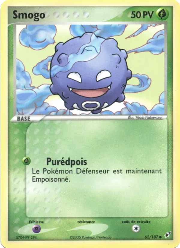 Carte Smogo de l'extension EX Deoxys, numéro 62/107
