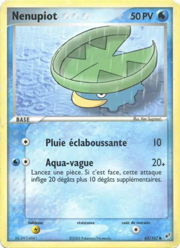 Carte Nénupiot de l'extension EX Deoxys, numéro 63/107