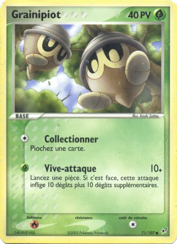 Carte Grainipiot de l'extension EX Deoxys, numéro 71/107